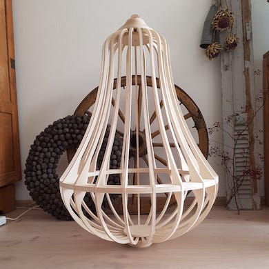 unyk design houten lamp lyrae