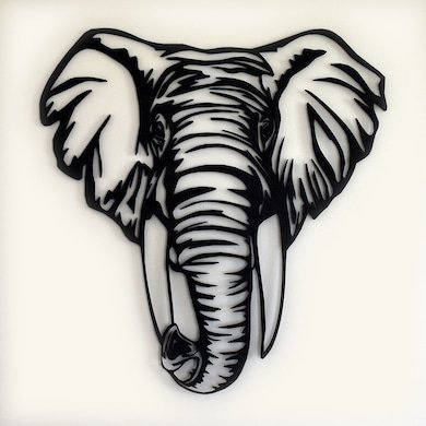 unykdesign houten olifant zwart